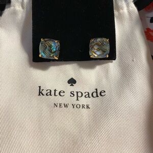 Kate Spade Iridescent Square Earrings with Gold